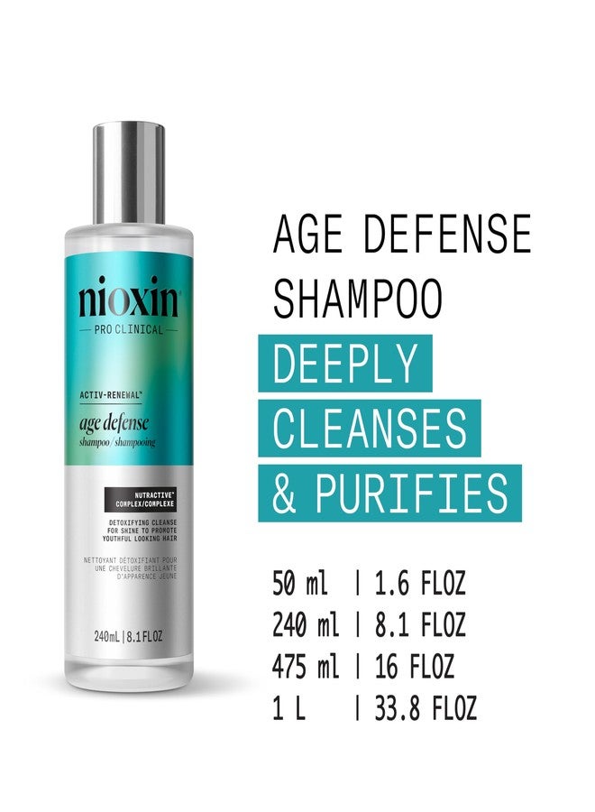 NIOXIN Age Defense Shampoo for Aging Hair | Detox Scalp Cleanser with Niacinamide | 1.6 Fl Oz | 50mL - Image 2